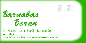 barnabas beran business card