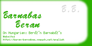 barnabas beran business card